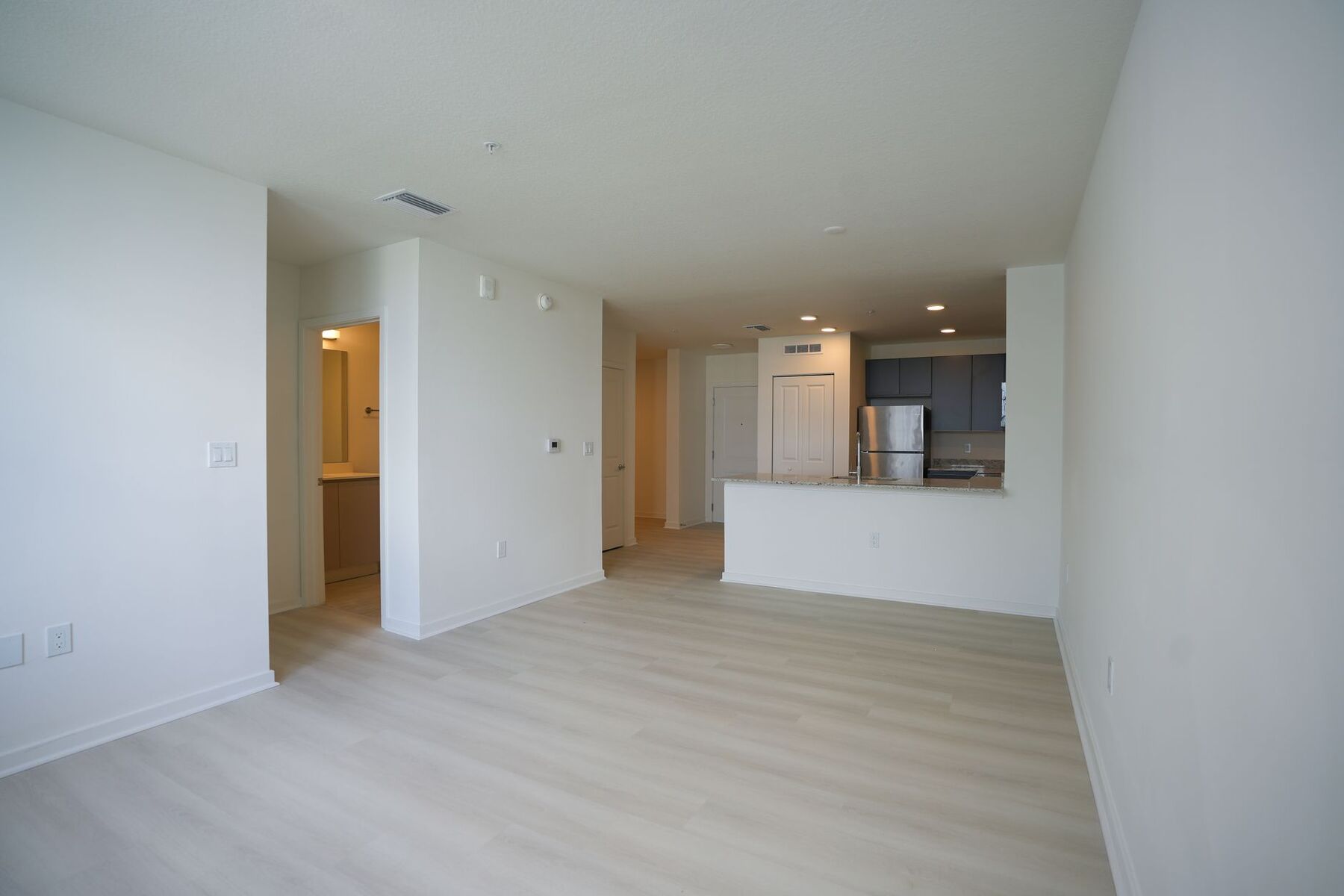 Empty apartment cleaned and ready for handover